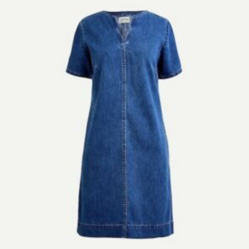 J. Crew Denim V-Neck shift Dress